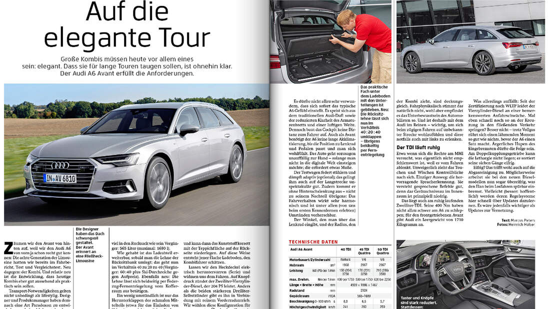 Heftvorschau, FB Audi A6 Avant, ams2018