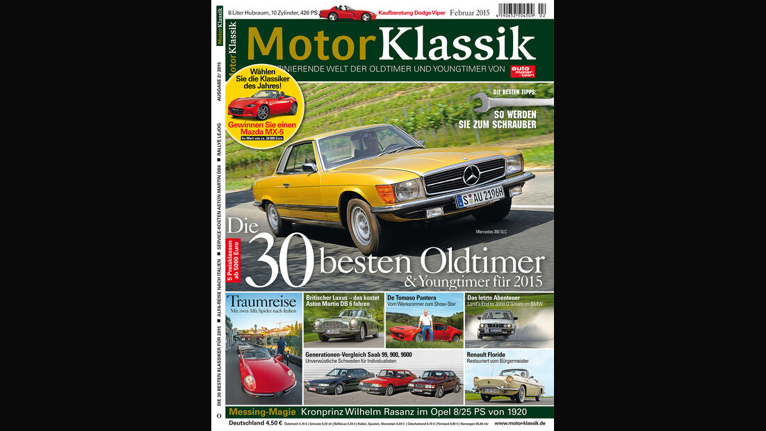 Heftvorschau Motor Klassik 02/2015