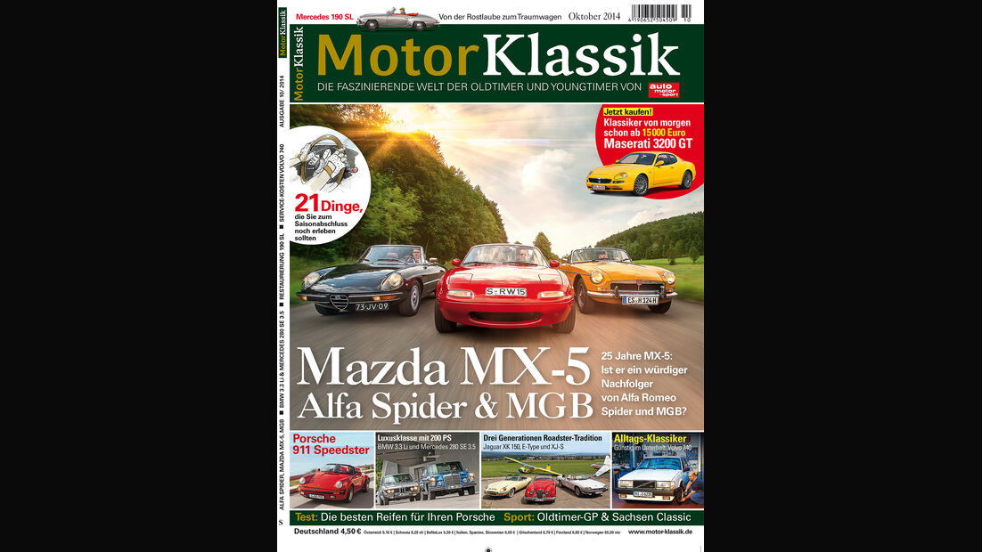 Heftvorschau Motor Klassik Ausgabe 10/2014