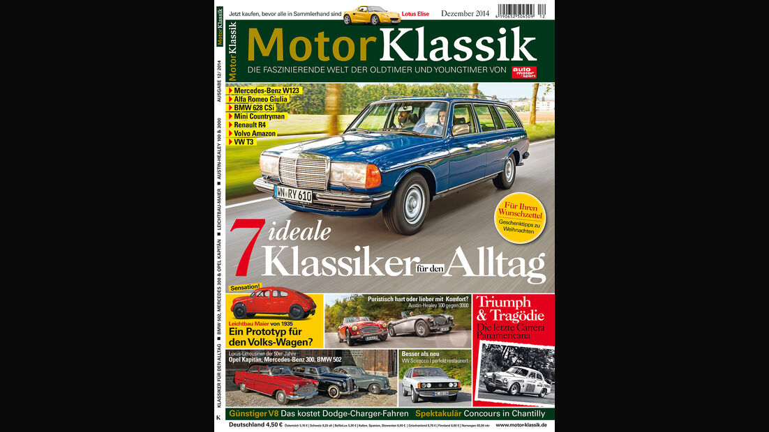 Heftvorschau Motor Klassik Ausgabe 12/2014