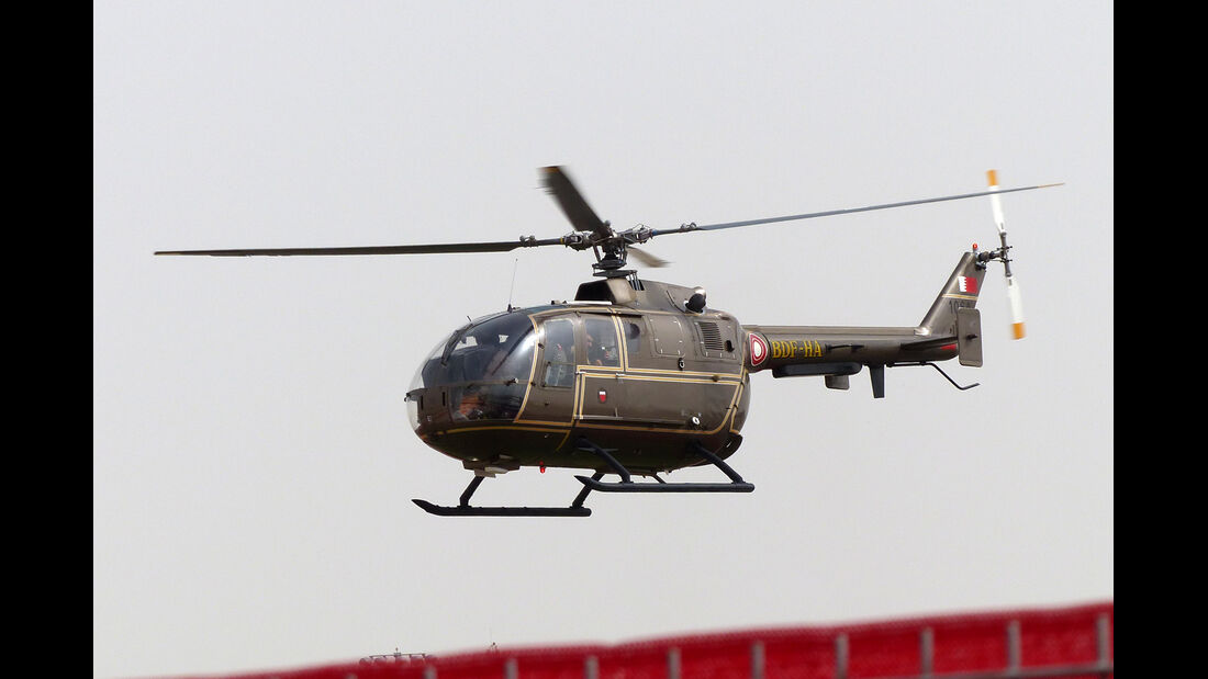 Helikopter - Formel 1 - GP Bahrain - Sakhir - 3. April 2014