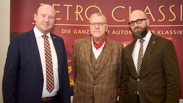 Henning und Thilo Könicke (AFAG) Karl Ulrich Herrmann (Retro Messen GmbH, Mitte)