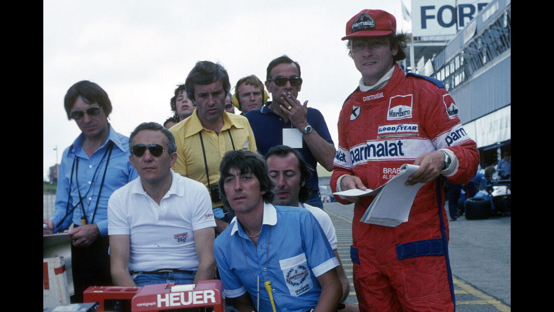 Herbie Blash, Niki Lauda, Sante Ghedini, Bernie Ecclestone, Helmut Zwickl, Max Mosley - GP Südafrika 1978