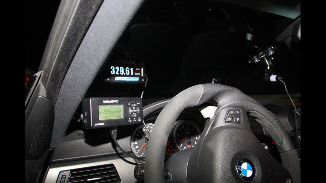 Highspeed-Test, Nardo, ams1511, 391km/h, G-Power BMW M3, Lenkrad, km/h-Anzeige