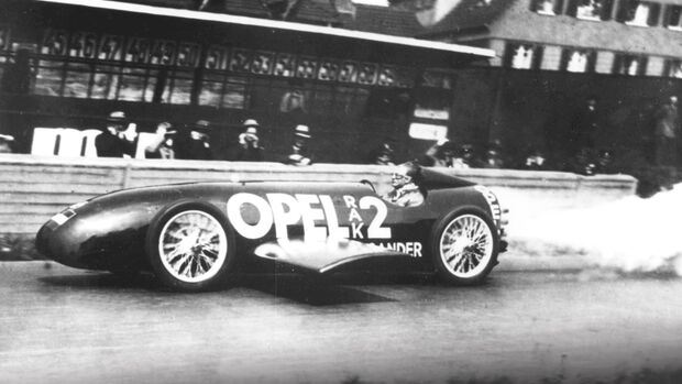 Historie Alternative Antriebe, Raketenwagen, 1927 Fritz von Opel