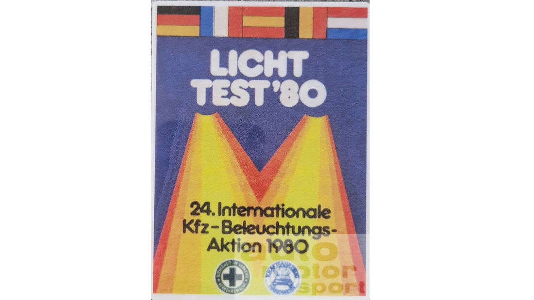 Historische Licht-Test-Plakette