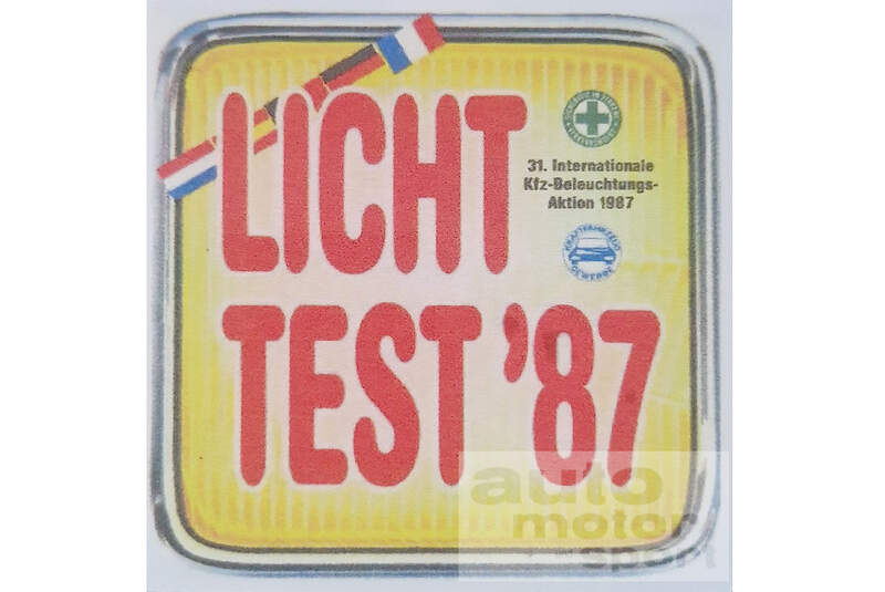 Historische Licht-Test-Plakette