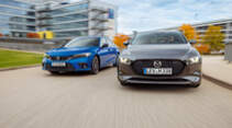 Honda Civic e:HEV, Mazda 3 e-Skyactiv X