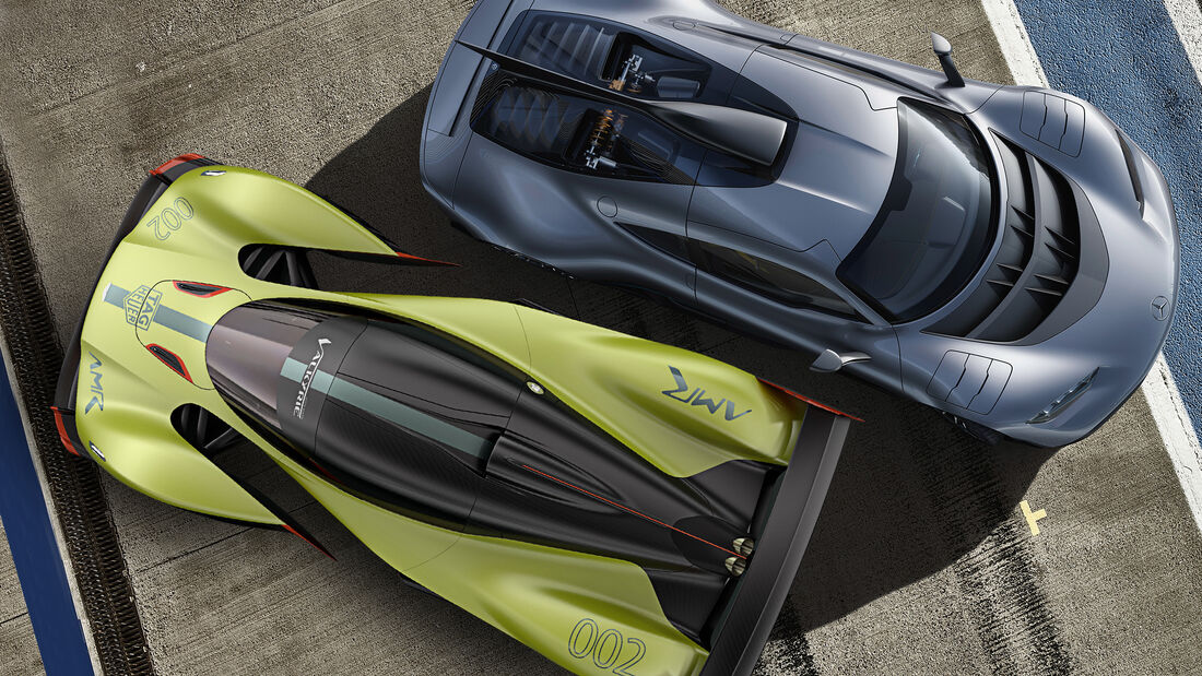 Hype Hypercars Aston Martin Valkyrie AMG Project One Collage