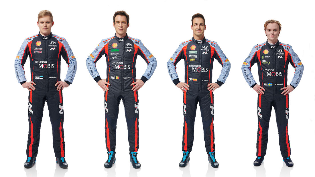 Hyundai Rallye-Team - Werksfahrer 2022 - Tanak, Neuville, Sordo & Solberg