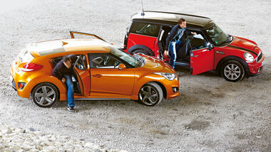 Hyundai Veloster Turbo, Mini Cooper S Clubman, Seitenansicht