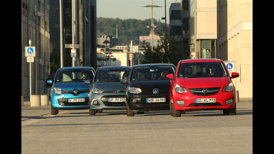 Hyundai i10, Opel Karl, Renault Twingo, VW Up