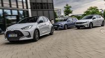 Hyundai i20 1.0 T-GDI Hybrid, Opel Corsa 1.2 DI Turbo Hybrid, Toyota Yaris Hybrid 130