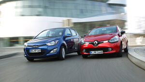 Hyundai i20 1.2, Renault Clio Tce 90, Frontansicht