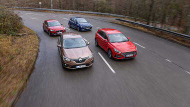 Hyundai i30, Renault Mégane, Seat Leon, Toyota Corolla