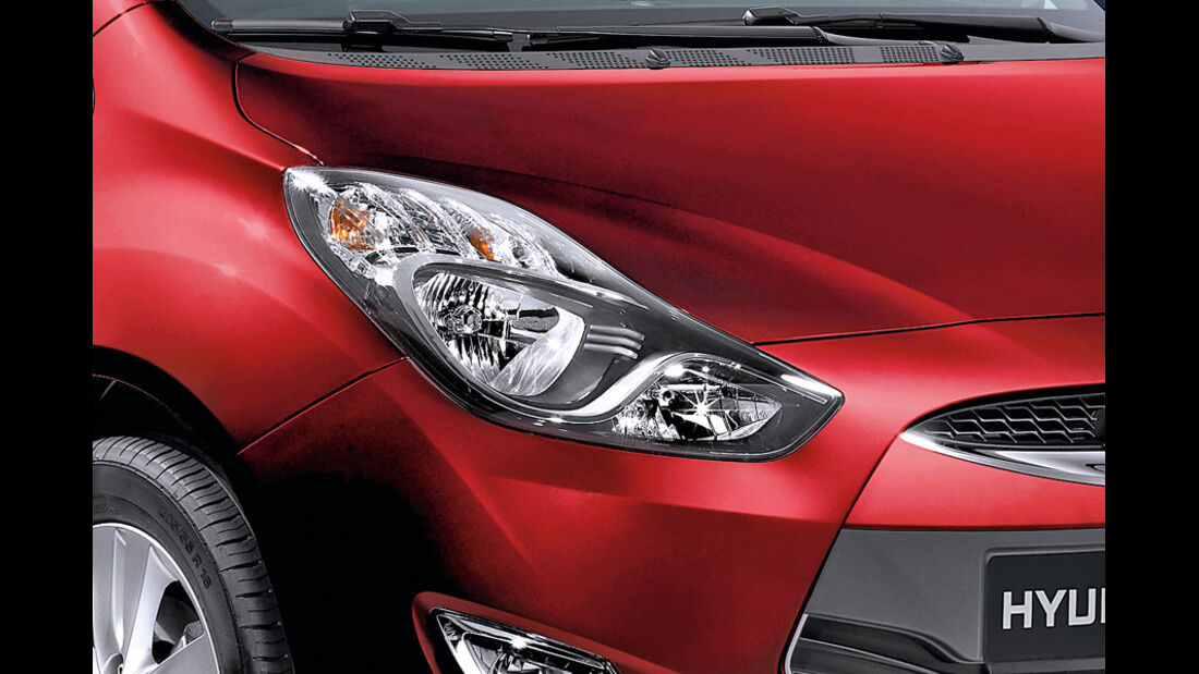 Hyundai ix20, Detail, Scheinwerfer, Glowing Red