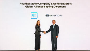 Hyundai und GM beschließen Zusammenarbeit Euisun Chung und Mary Barra