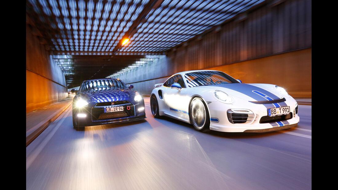 Importracing-Nissan GT-R, Techart-Porsche 911 Turbo S, Frontansicht