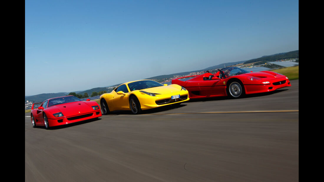 Impression Ferrari F40, F50 und 458 Italia spa1111
