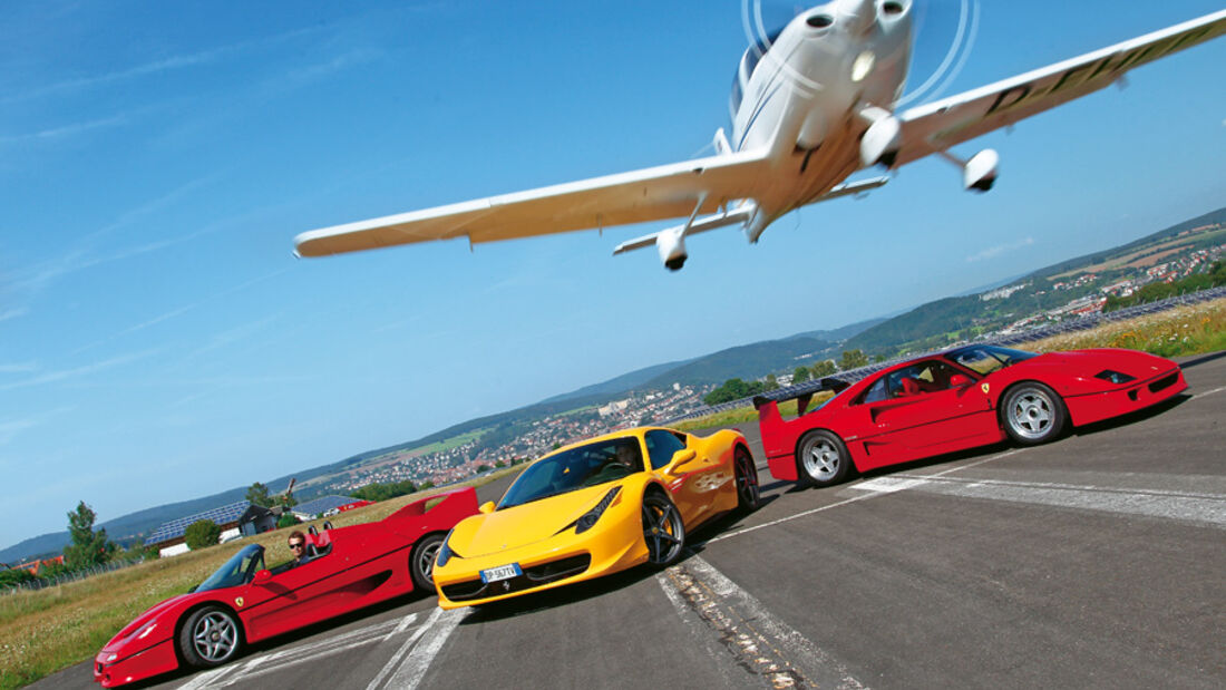 Impressionen Ferrari F40, F50 und 458 Italia 