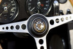 Jaguar E-Type Serie 1, Lenkrad, Detail, Emblem