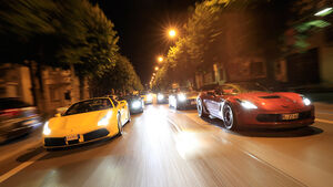Jaguar F-Type, Chevrolet Corvette, Lamborghini Huracán, Porsche 911 Turbo S, Ferrari 488 Spider
