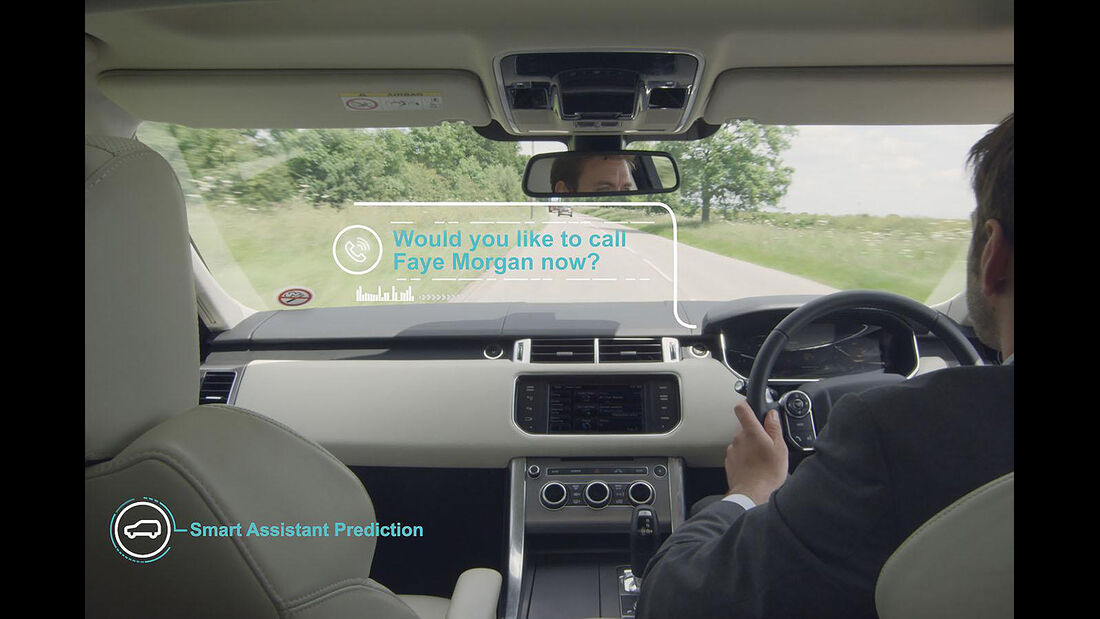 Jaguar Land Rover Technik Lernendes Auto Head-Up Display