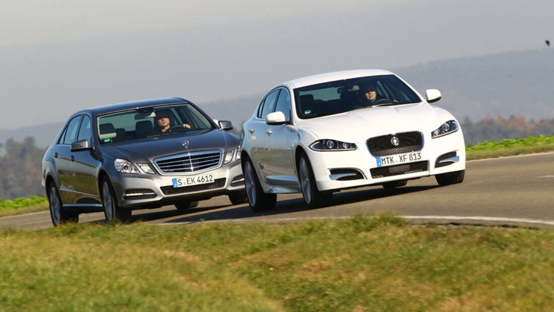 Jaguar XF 2.2 D, Mercedes E 220 CDI