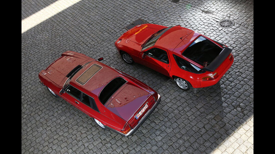 Jaguar XJ-S, Porsche 928 GT, Draufsicht