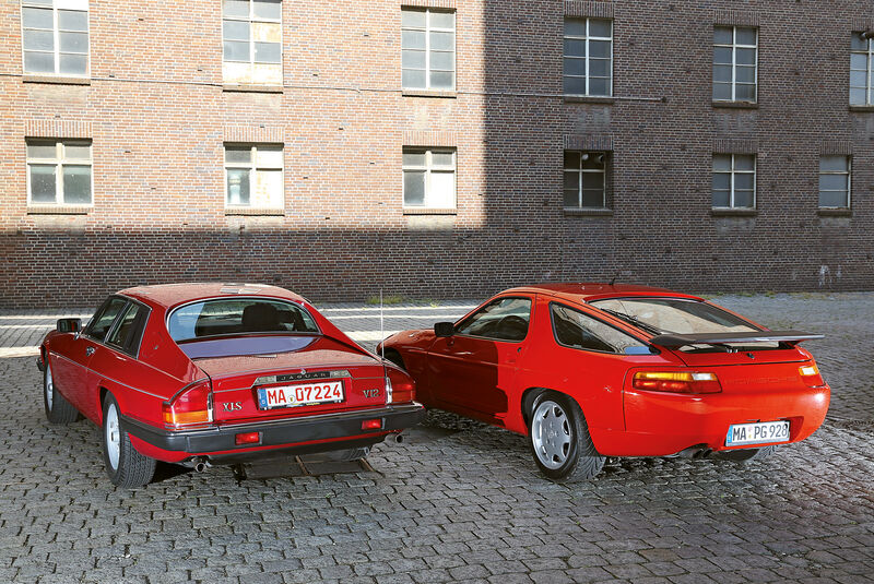 Jaguar XJ-S, Porsche 928 GT, Heckansicht