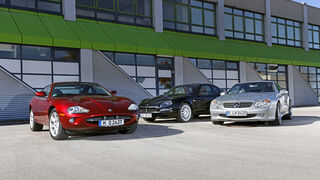 Jaguar XK8 Coupé, Maserati Coupé Cambiocorsa, Mercedes-Benz SL 500, Exterieur