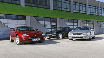 Jaguar XK8 Coupé, Maserati Coupé Cambiocorsa, Mercedes-Benz SL 500, Exterieur