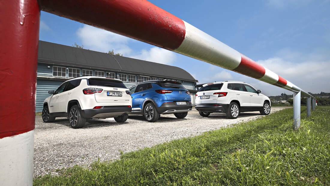 Jeep Compass, Opel Grandland X, Skoda Karoq Exterieur