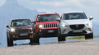 Jeep Renegade, Mazda CX-3, Mini Cooper Countryman