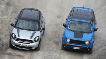 Jeep Renegade, Mini Countryman, Draufsicht