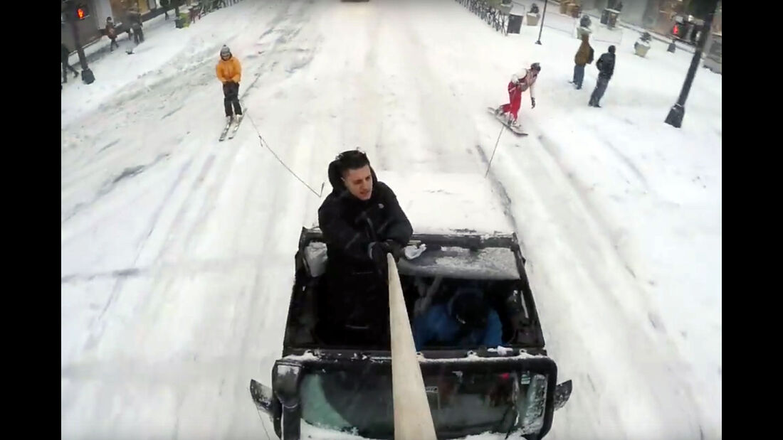 Jeep und Snowboard in New York 2016