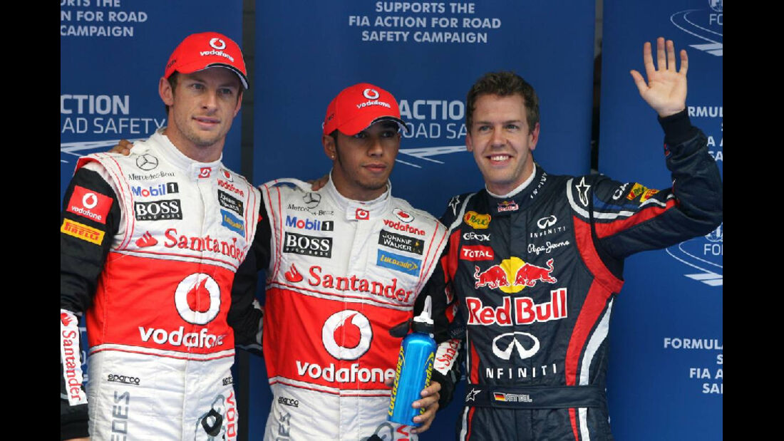 Jenson Button Lewis Hamilton Sebastian Vettel  - Formel 1 - GP Korea - 15. Oktober 2011