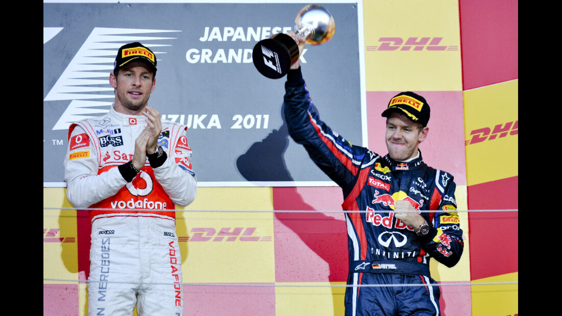 Jenson Button  - Sebastian Vettel - Formel 1 - GP Japan - 9. Oktober 2011