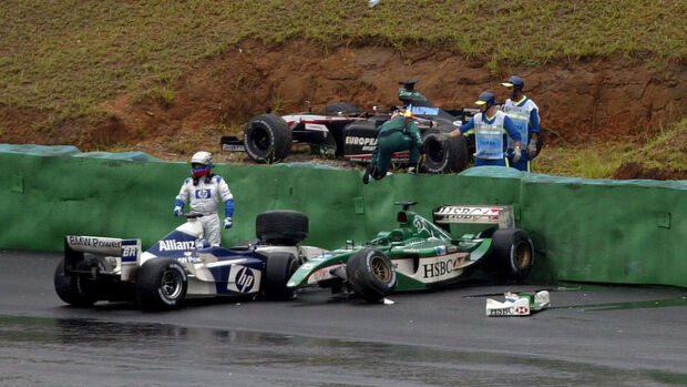 Juan Pablo Montoya - Williams -  Antonio Pizzonia - Jaguar - GP Brasilien 2003 - Interlagos
