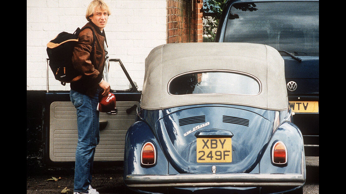 Jürgen Klinsmann mit VW Käfer Cabrio
