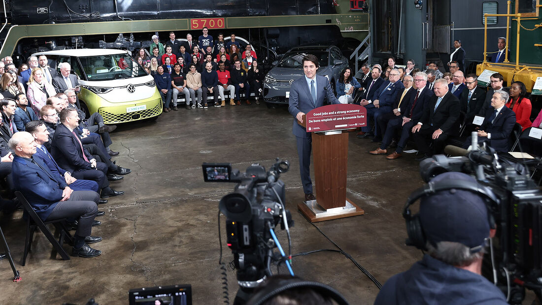 Justin Trudeau VW Batteriefabrik Gigafactory PowerCo SE Ontario Kanada