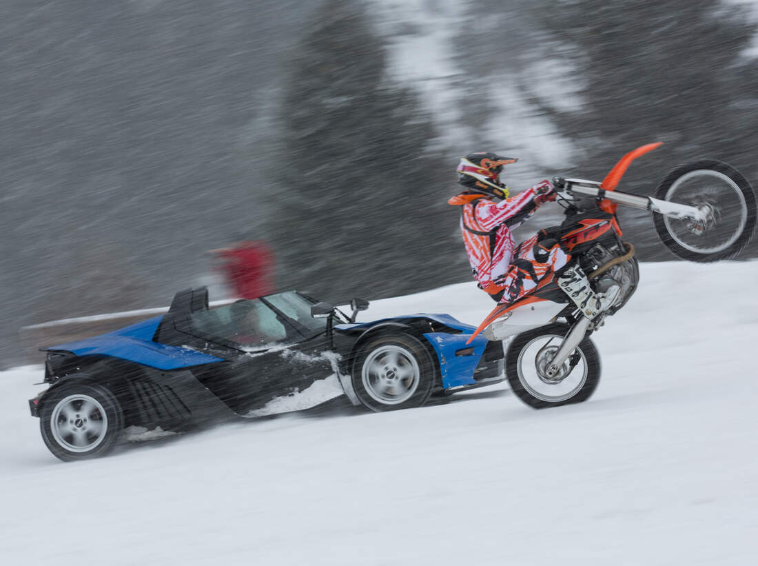 Polaris Slingshot PowerDreirad im KTMStyle auto motor und sport