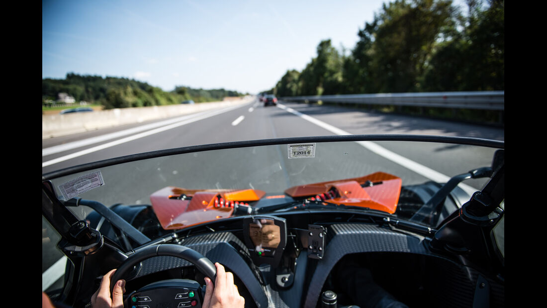 KTM X-Bow GT, Cockpit, Fahrersicht