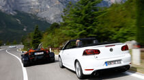 KTM X-Bow GT, VW Golf R Cabriolet, Heckansicht