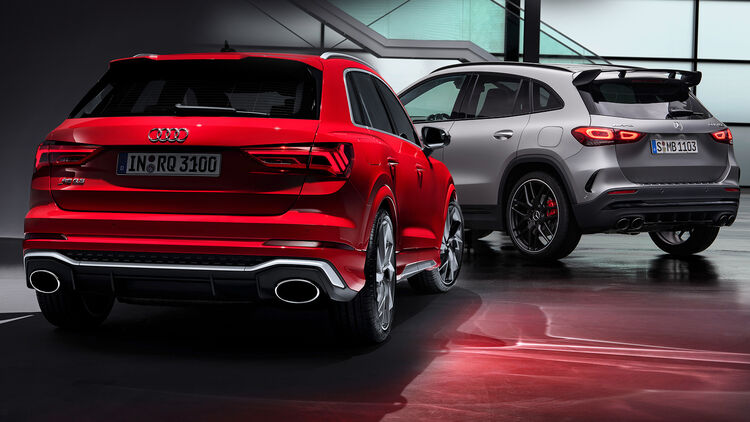 Mercedes Amg Gla 45 Und Audi Rs Q3 Im Datenvergleich Auto Motor Und Sport