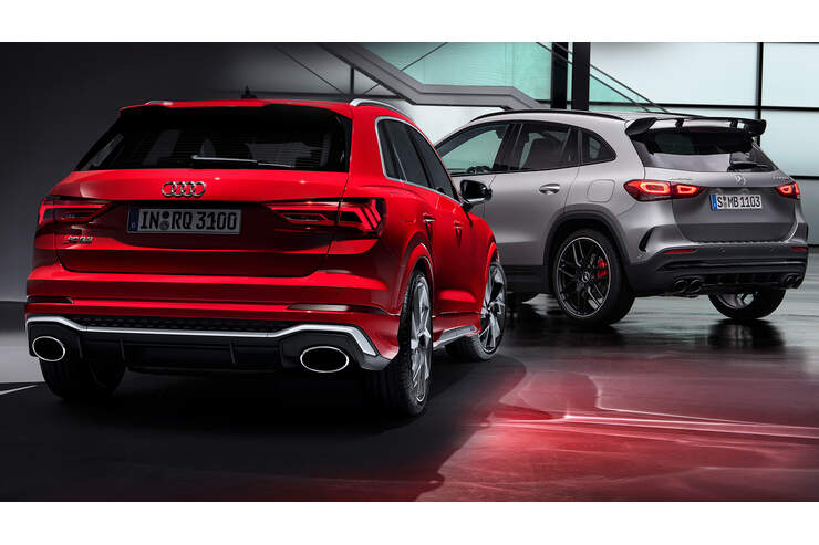 Mercedes Amg Gla 45 Und Audi Rs Q3 Im Datenvergleich Auto Motor Und Sport