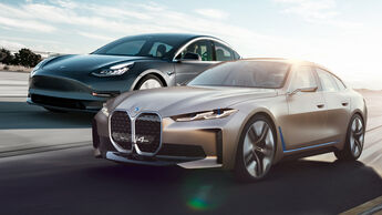 Kaltvergleich Genf 2020 Tesla Model 3 BMW i4