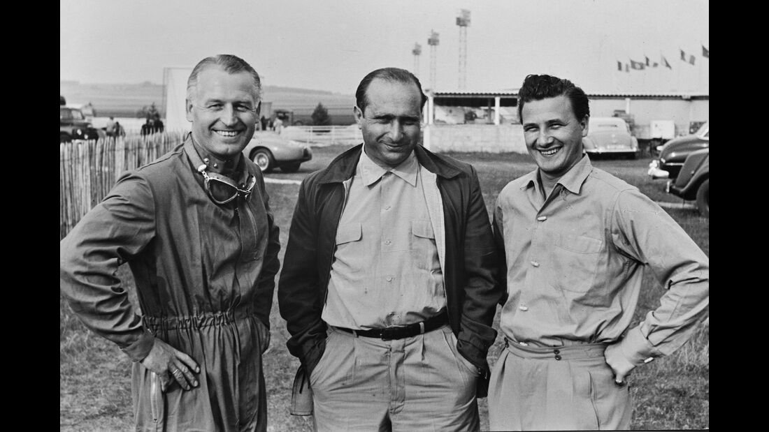 Karl Kling - Juan Manuel Fangio - Hans Herrmann - Mercedes - GP Frankreich 1954