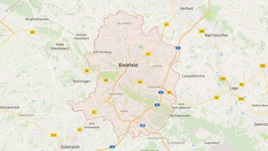 Karte Bielefeld