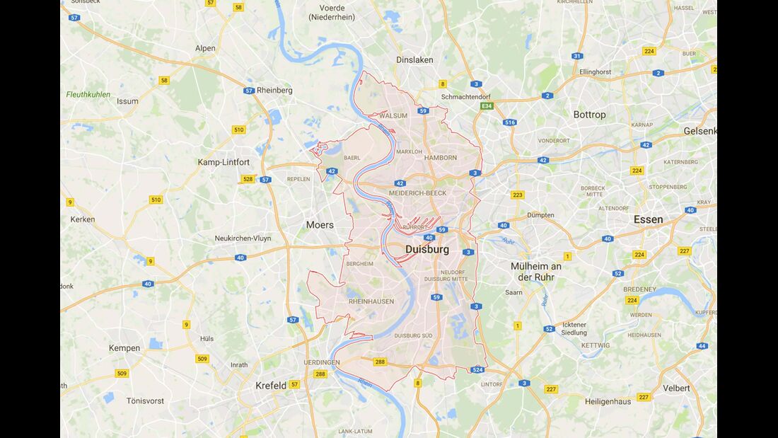 Karte Duisburg